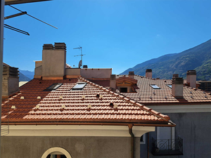 Aosta centro, alloggio 120 mq,  balconi, cantine: vista
