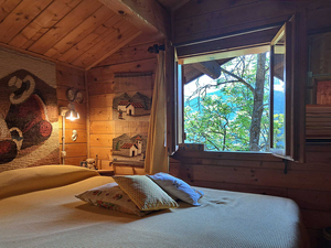 La Salle,:chalet nel bosco: matrimoniale