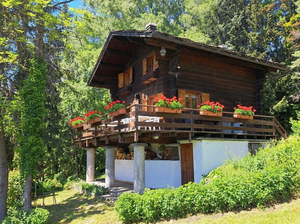 La Salle,:chalet nel bosco: esterni